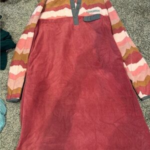 Simply Southern Pink and Red Fleece Dress